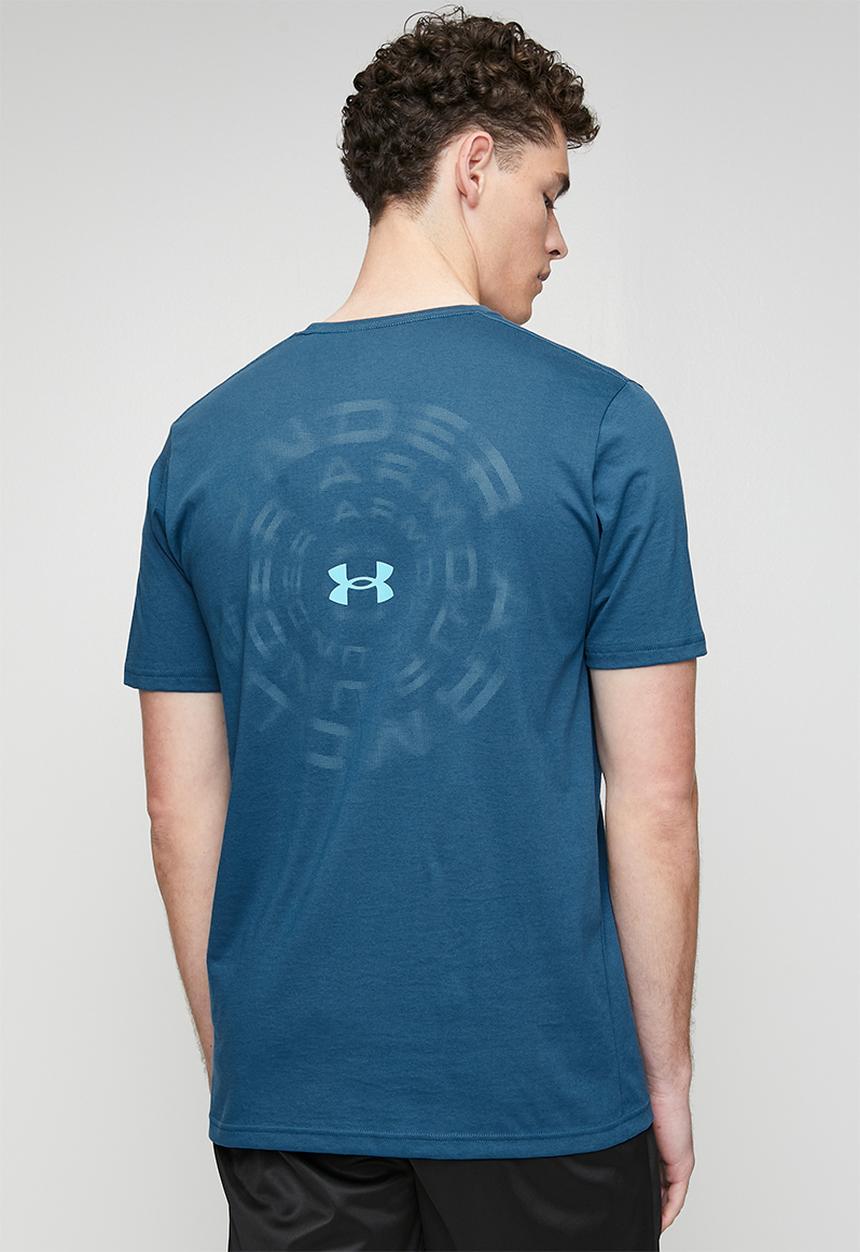 Under Armour - UA M BLUR WM Short Sleeve - Wham Blue /  / Blue Haze