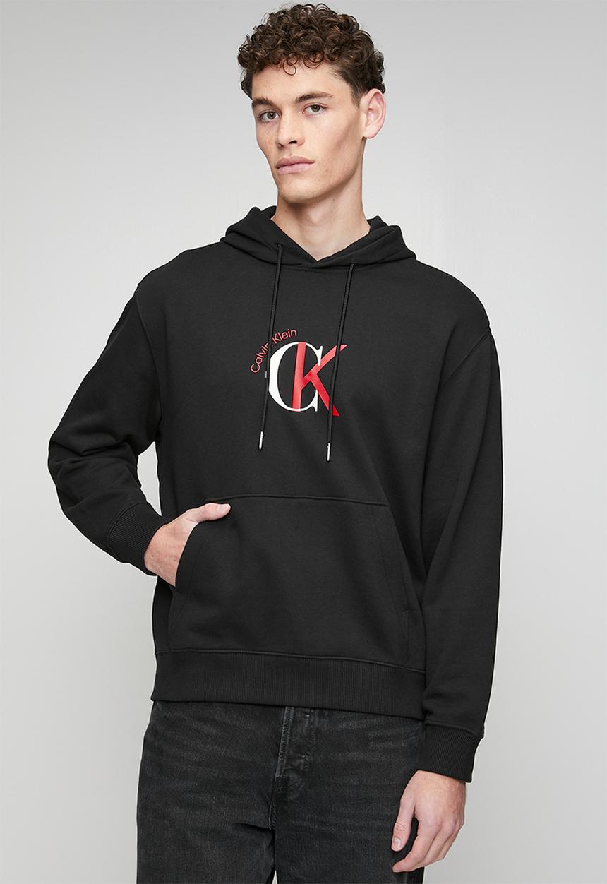 Calvin Klein - Ls Eu 350Terry Graphic Hoodie - Black