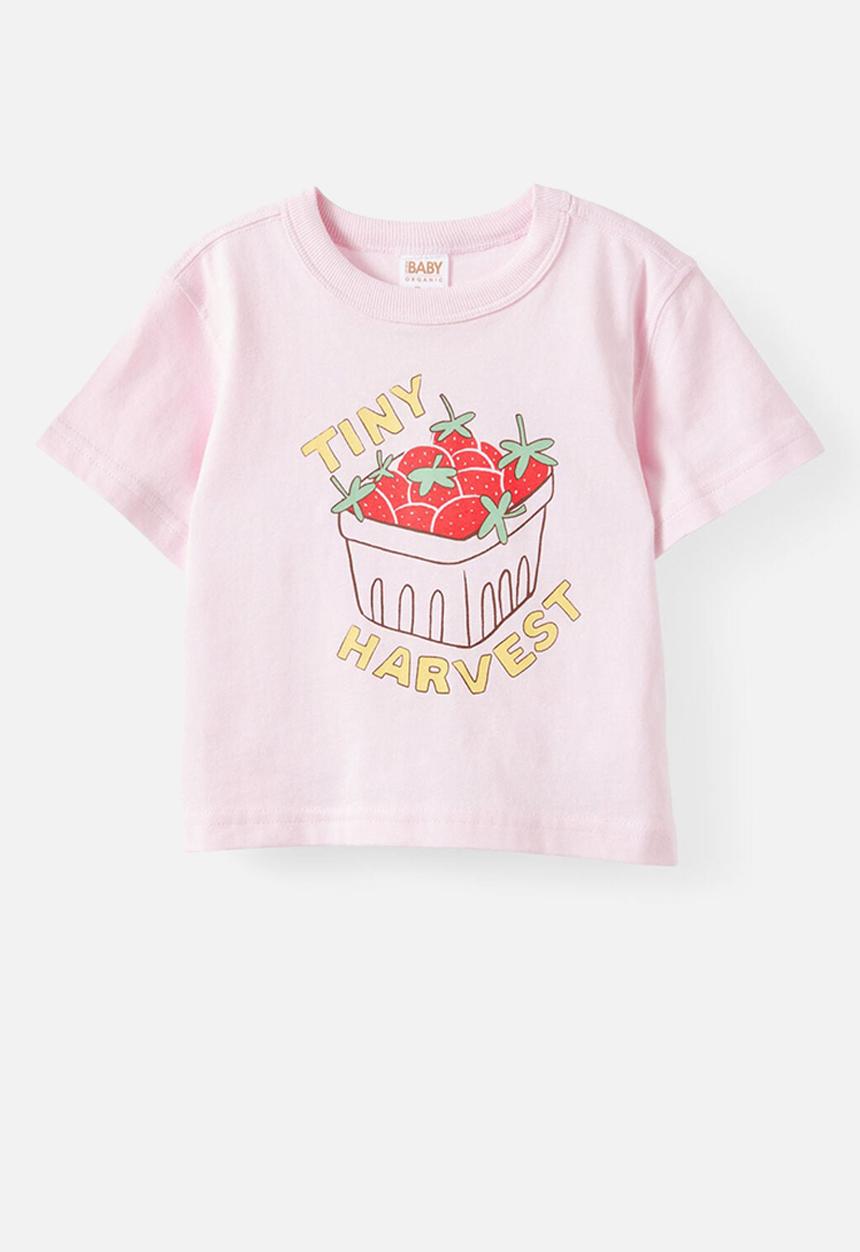 Cotton On - Bobbi Short Sleeve Graphic Tee - Tea Party Pink/Tiny Harvest