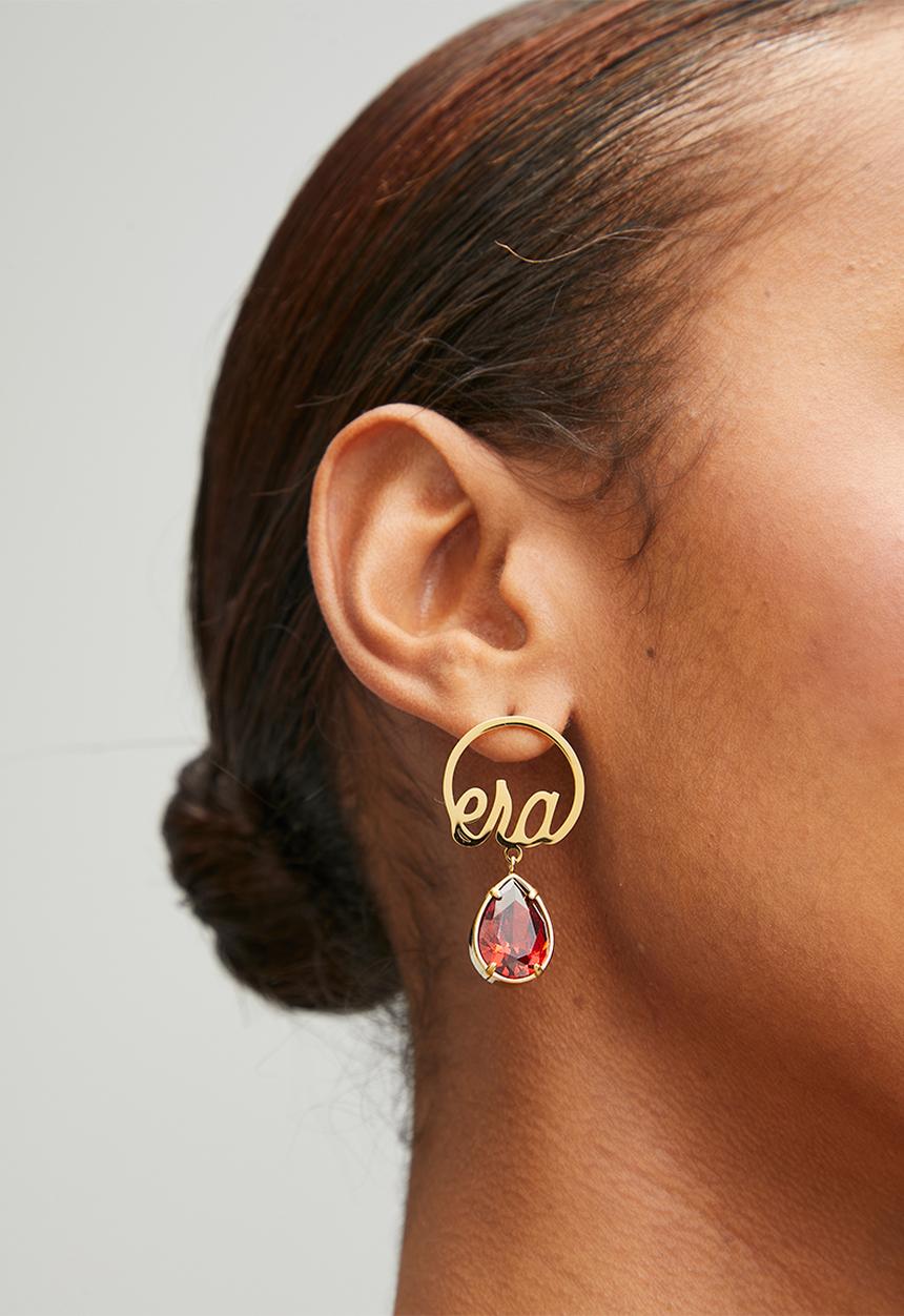 ERA by DJ Zinhle - ERA love teardrop earrings  - Gold
