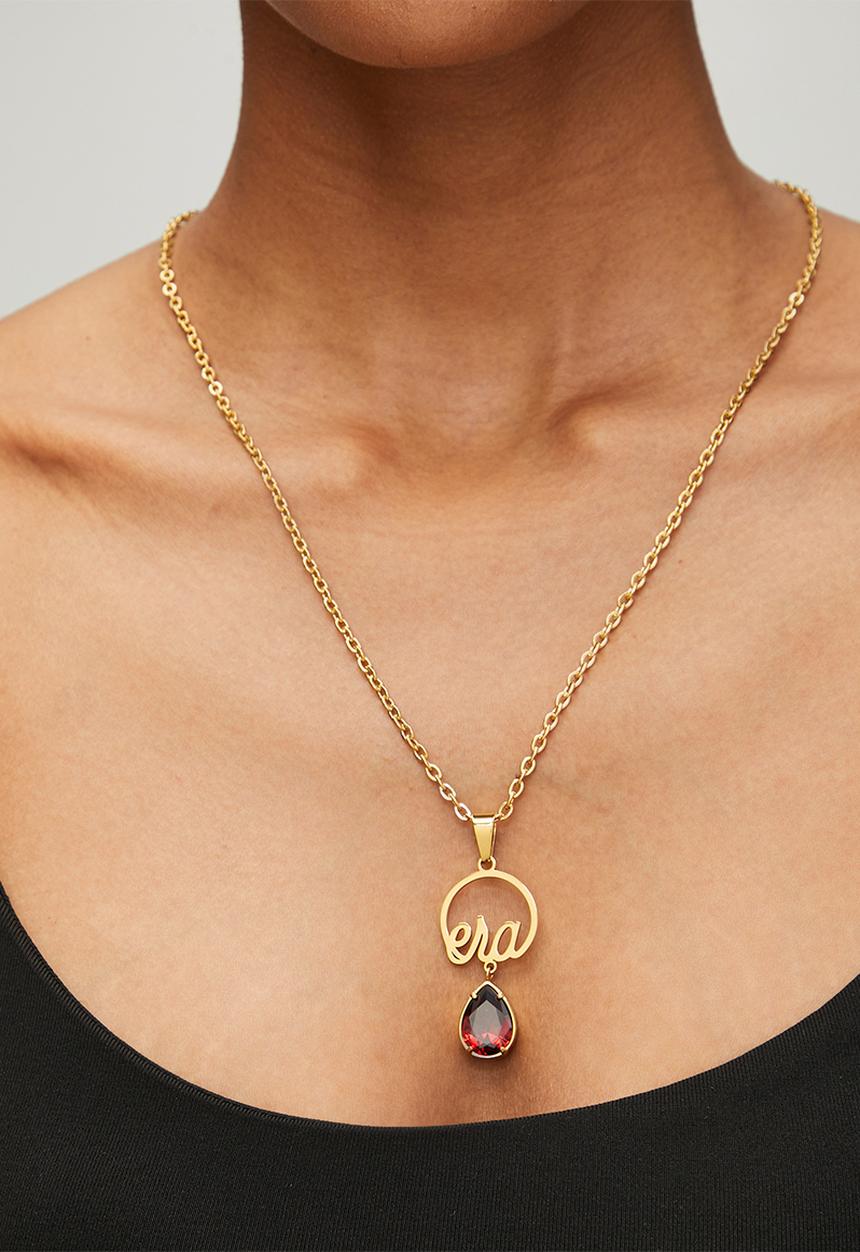 ERA by DJ Zinhle - ERA love teardrop necklace  - Gold