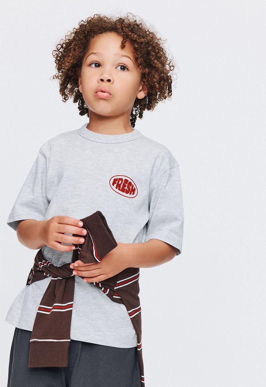 Cotton On - Essentials Graphic Short Sleeve Tee -Grey Marle/Sweet & Spicy