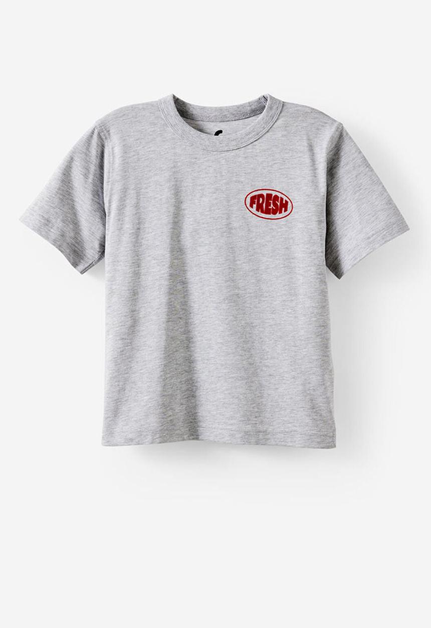 Cotton On - Essentials Graphic Short Sleeve Tee -Grey Marle/Sweet & Spicy