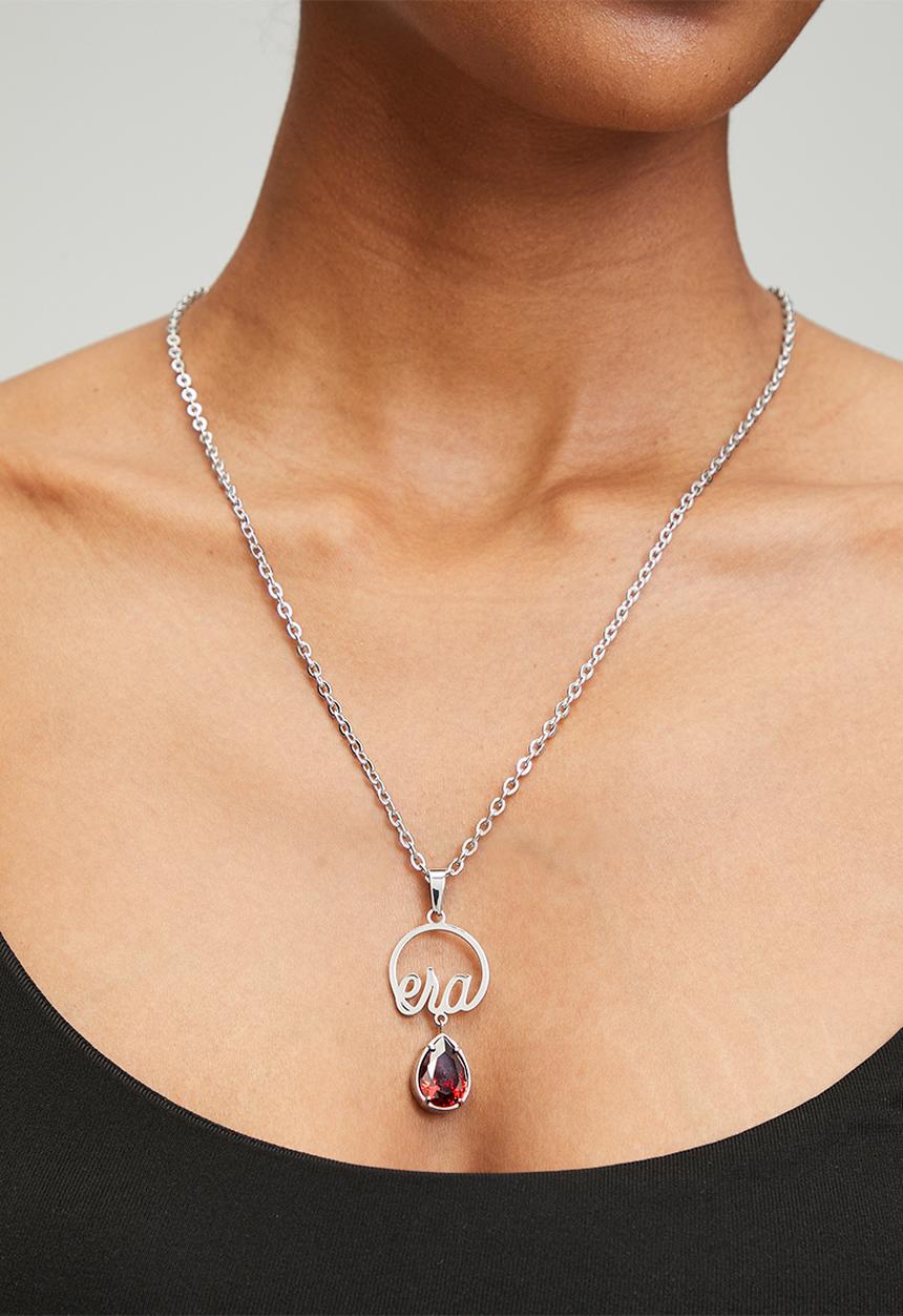 ERA by DJ Zinhle - ERA love teardrop necklace - Silver