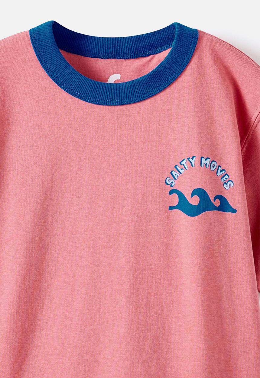 Cotton On - Jonny Short Sleeve Graphic Print Tee - Watermelon/Salty Days