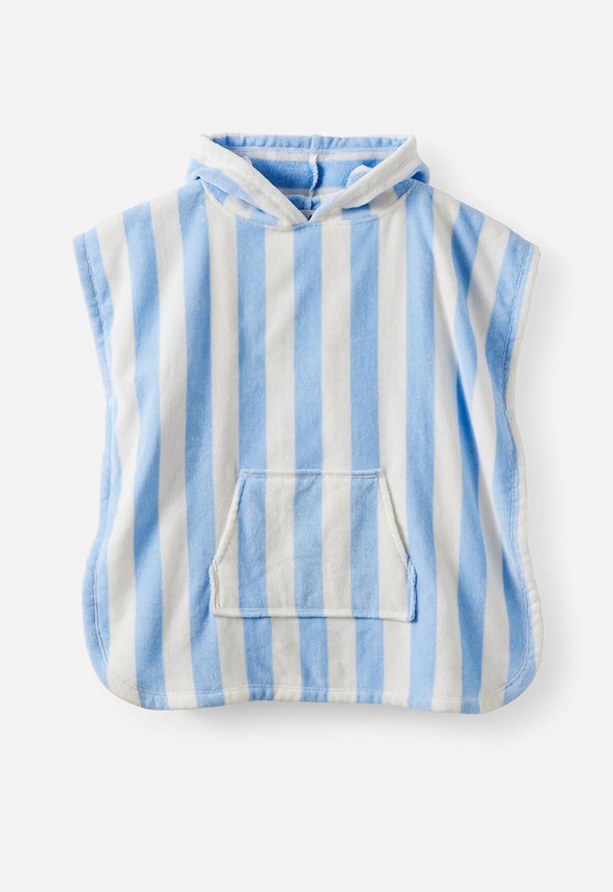 Cotton On - Kids Hooded Towel - Dawn Blue/Bold Stripe
