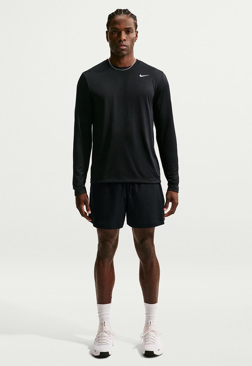 Nike - Dri-FIT Legend Long-Sleeve Fitness Top - Black/Matte Silver