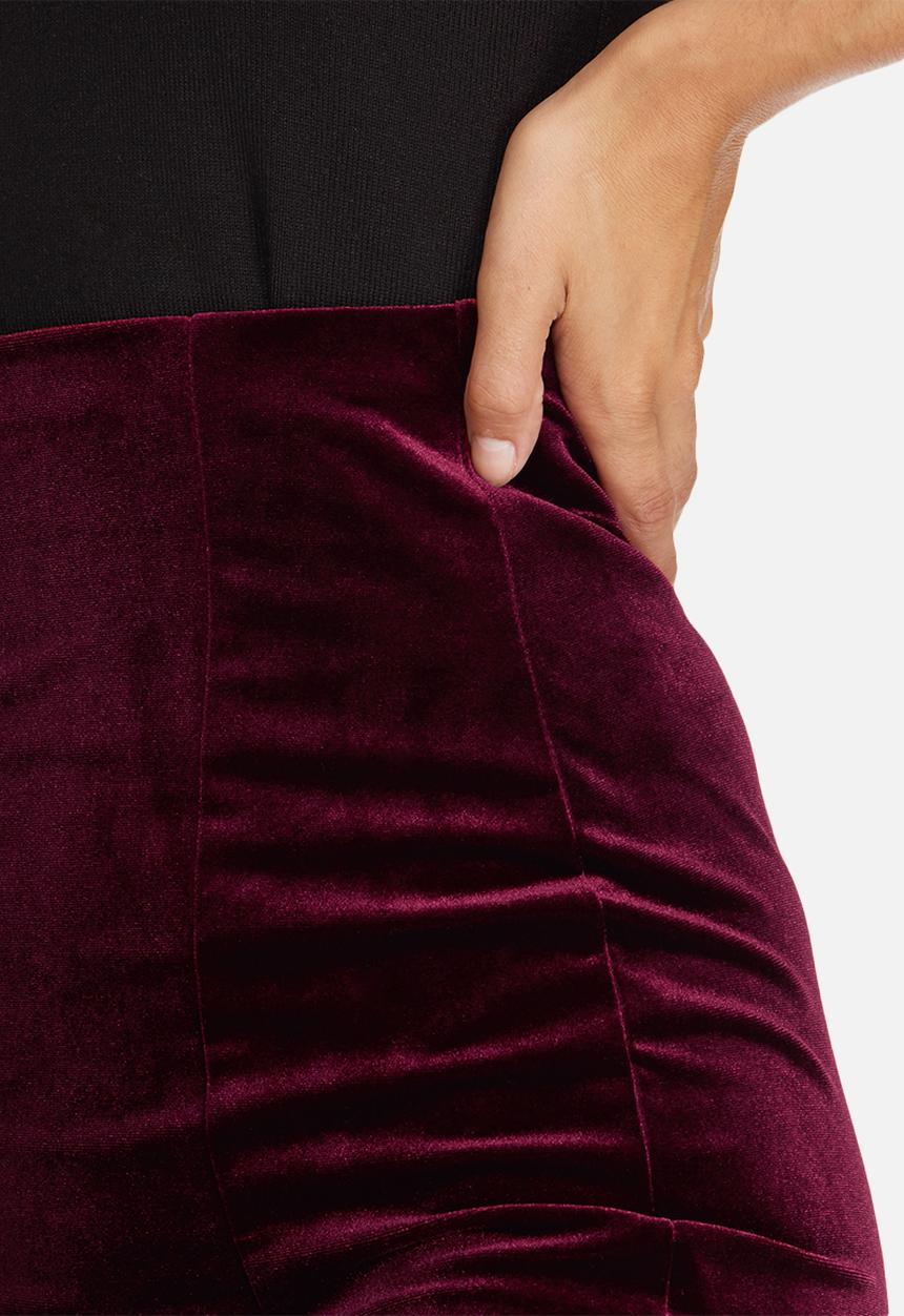 Missguided - Velvet split side midi skirt