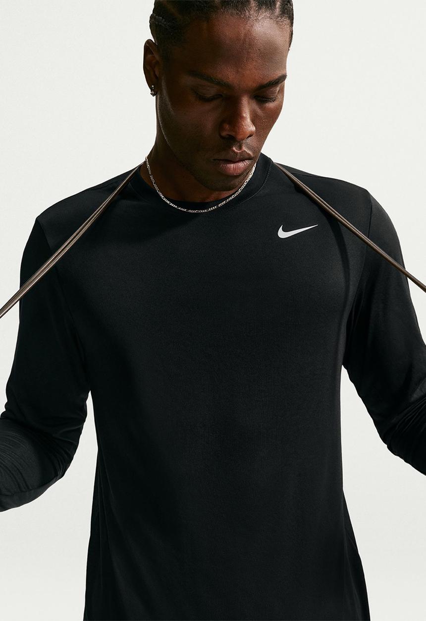 Nike - Dri-FIT Legend Long-Sleeve Fitness Top - Black/Matte Silver