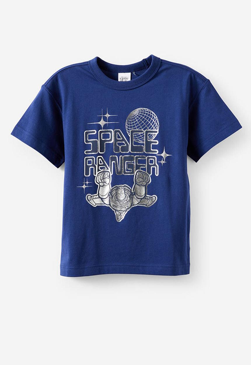 Cotton On - License Drop Shoulder Tee - Lcn Dis Denim Navy/ Toy Story Space Ranger