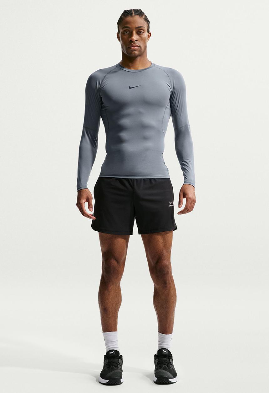 Nike - Pro Dri-FIT Tight Long-Sleeve Fitness Top - Smoke Grey/Black