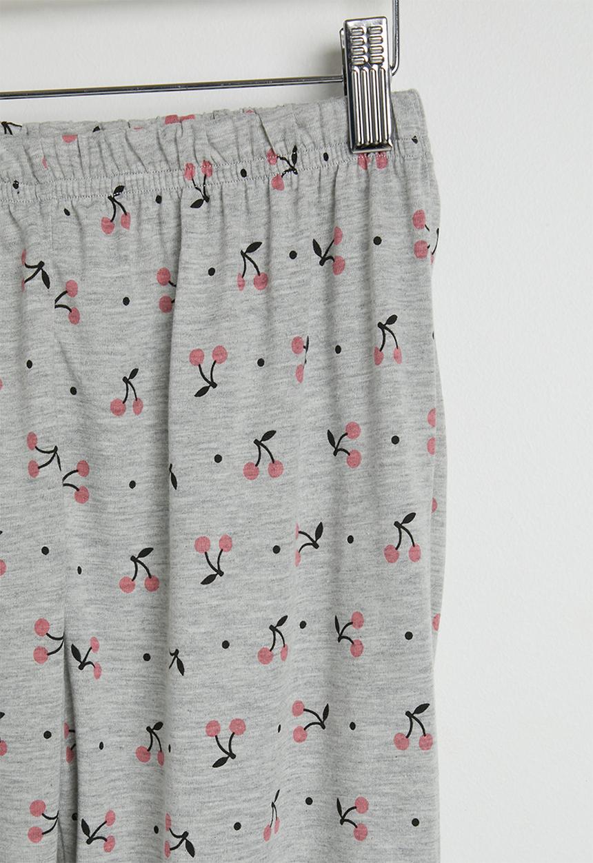Pop Candy - Pj set - grey/cherry aop