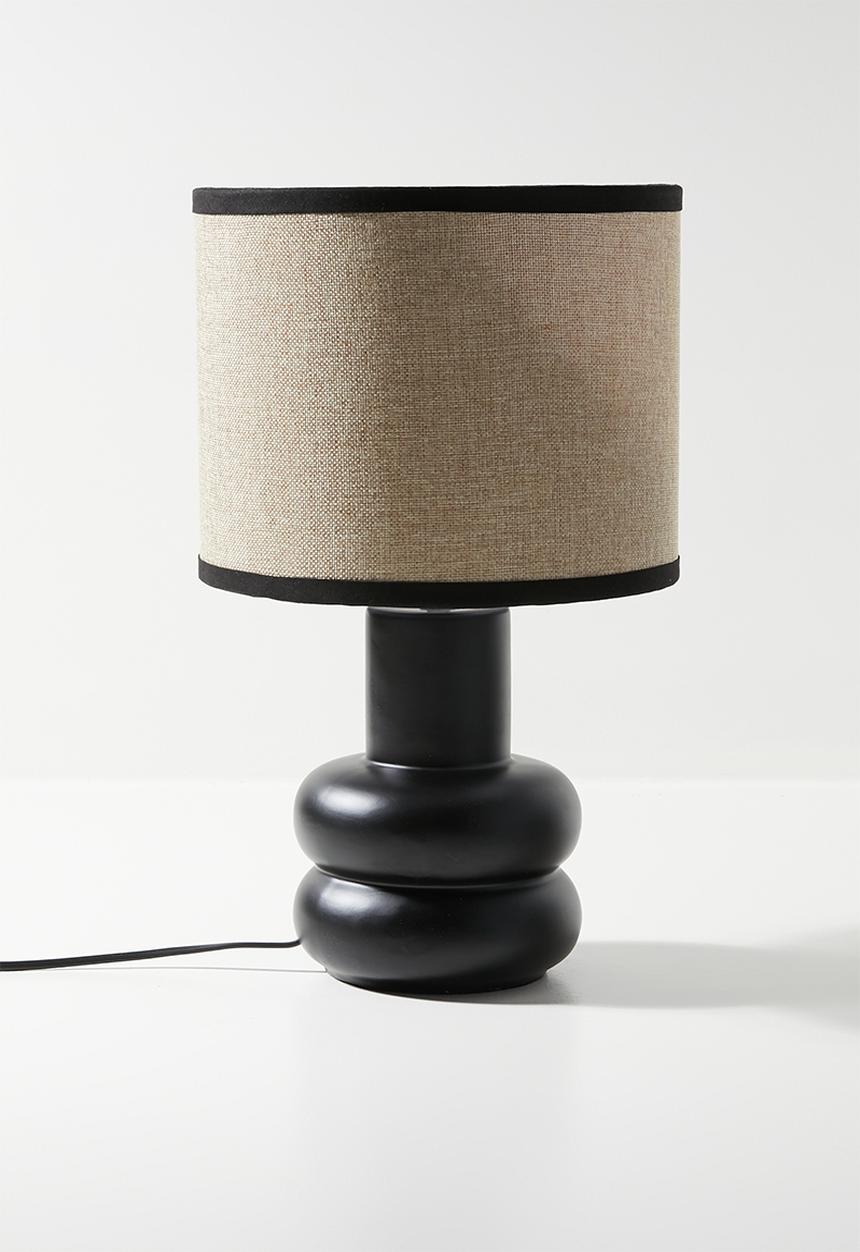Sixth Floor - Ansona table lamp with shade - black & neutral
