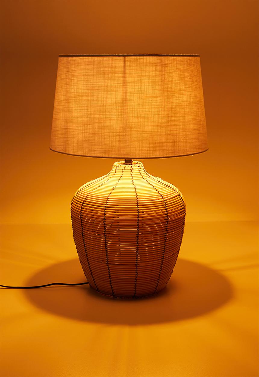 Sixth Floor - Chile cane lamp - white & neutral