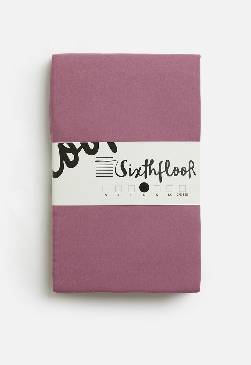 Sixth Floor - Recycled microfibre fitted sheet Dusty Orchid