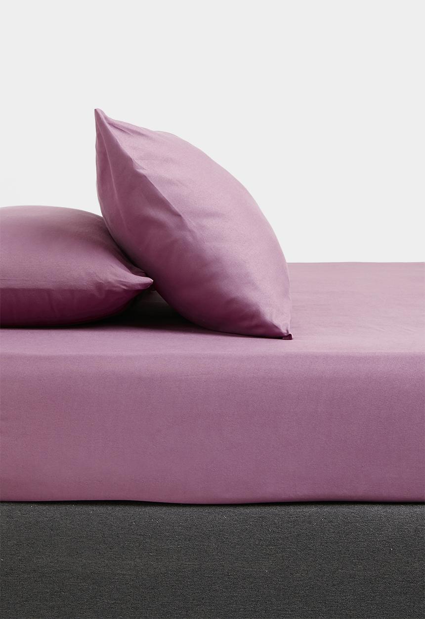 Sixth Floor - Recycled microfibre fitted sheet Dusty Orchid