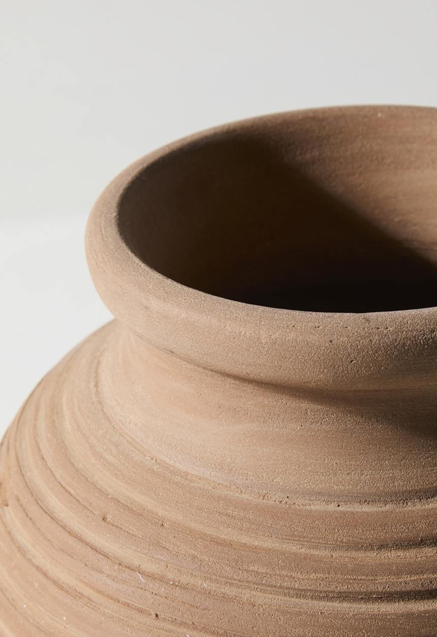 Sixth Floor - Ribby Terracotta Vessle  Natural