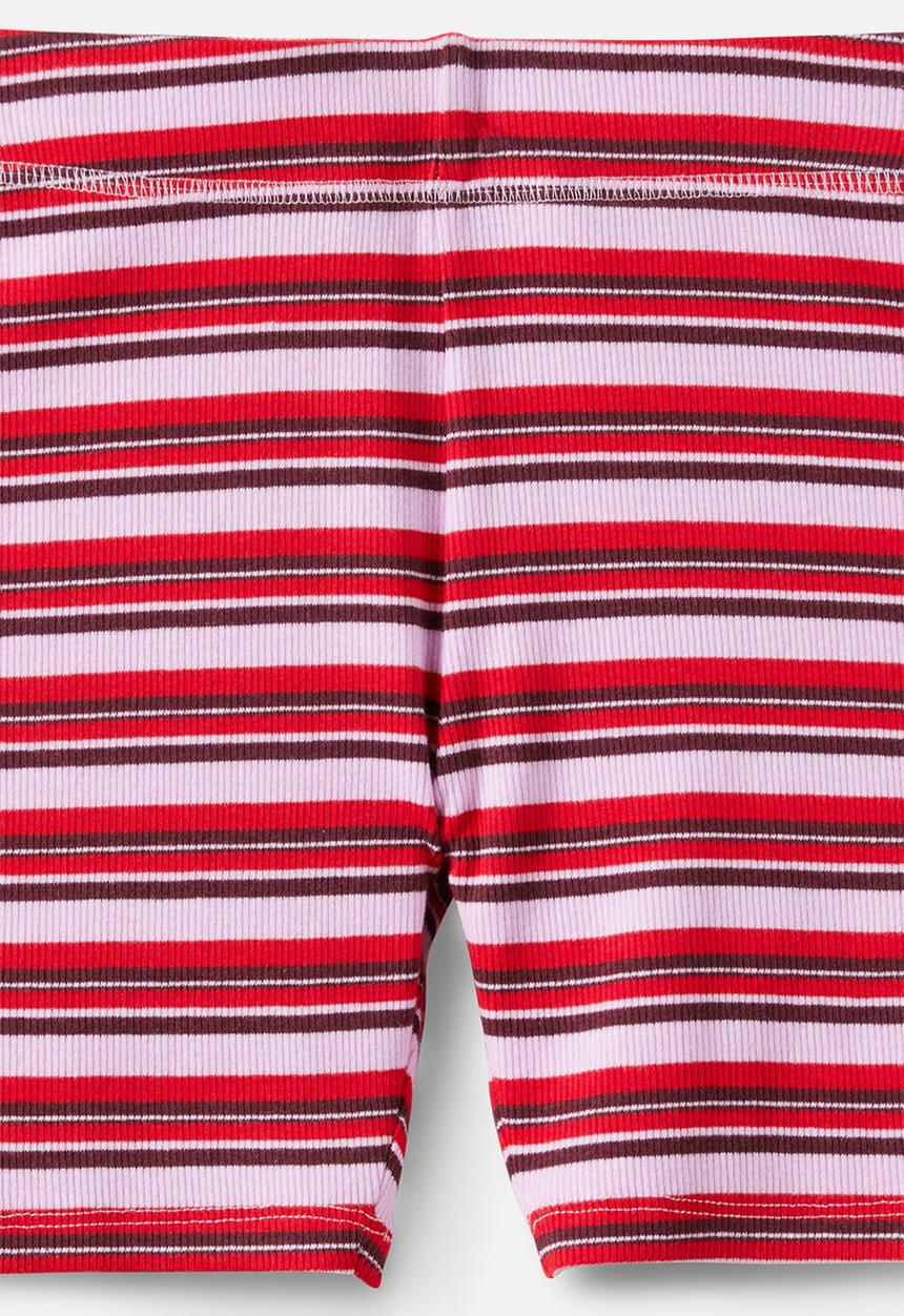 Cotton On - Essential  Bike Short - Pale Violet/Varsity Red /Bordeaux