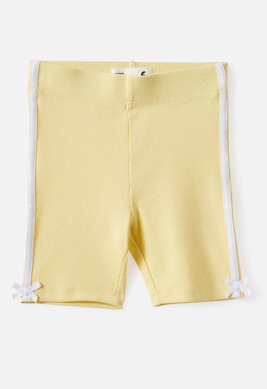 Cotton On - Hailey Bike Short - Baby Yellow/Bows
