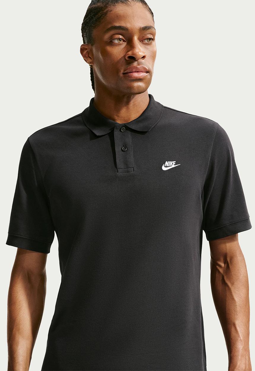 Nike - Nike Men's Club Pique Polo - Black/White 