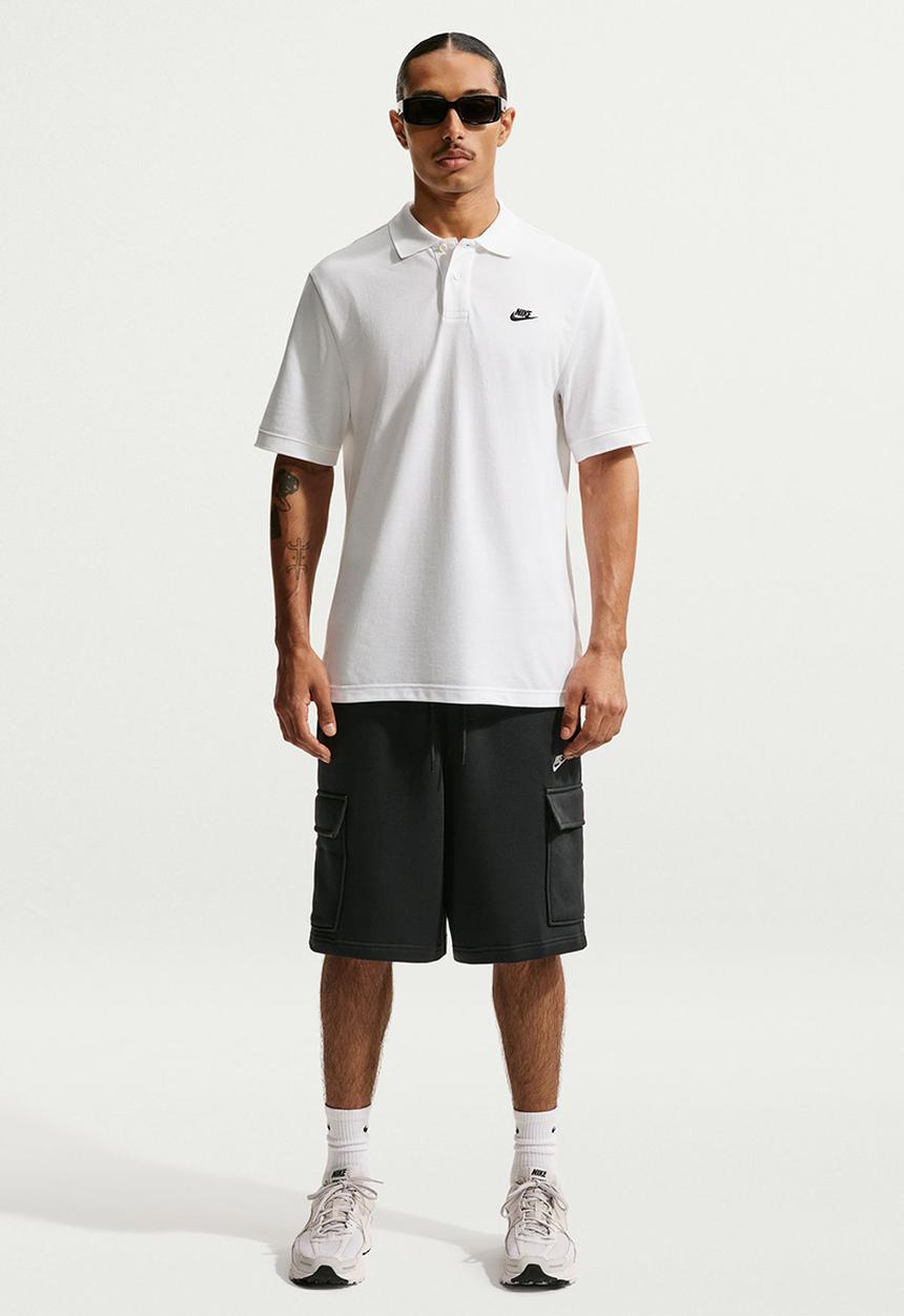 Nike - Nike Men's Club Pique Polo - White/Black