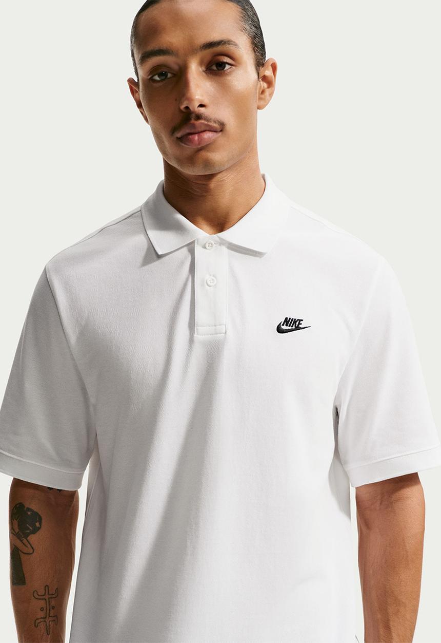 Nike - Nike Men's Club Pique Polo - White/Black