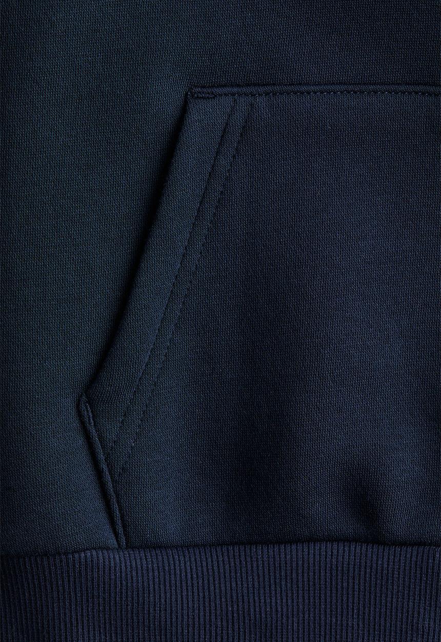 H&M - Brushed-inside hoodie - navy blue