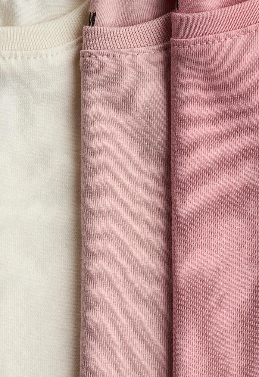 H&M - 3-Pack long-sleeved tops - pink/white