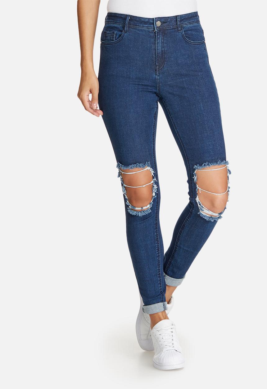 Missguided - Anarchy authentic busted knee skinny jeans