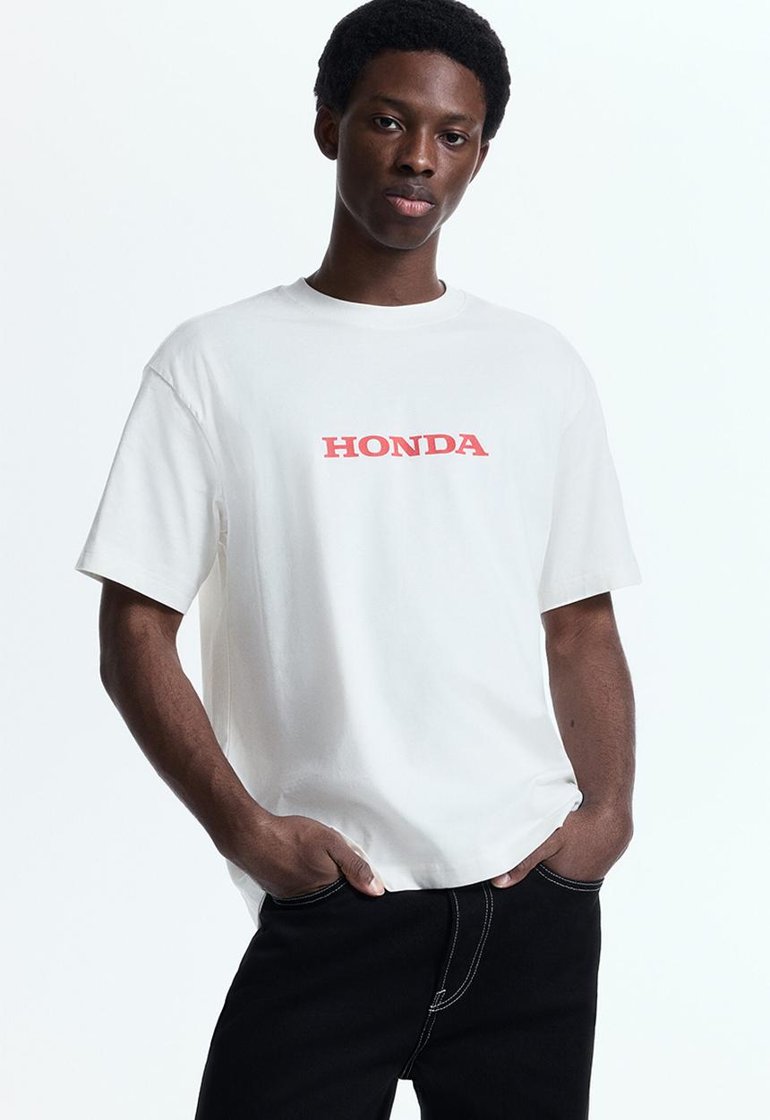 H&M - Loose fit t-shirt - white/honda