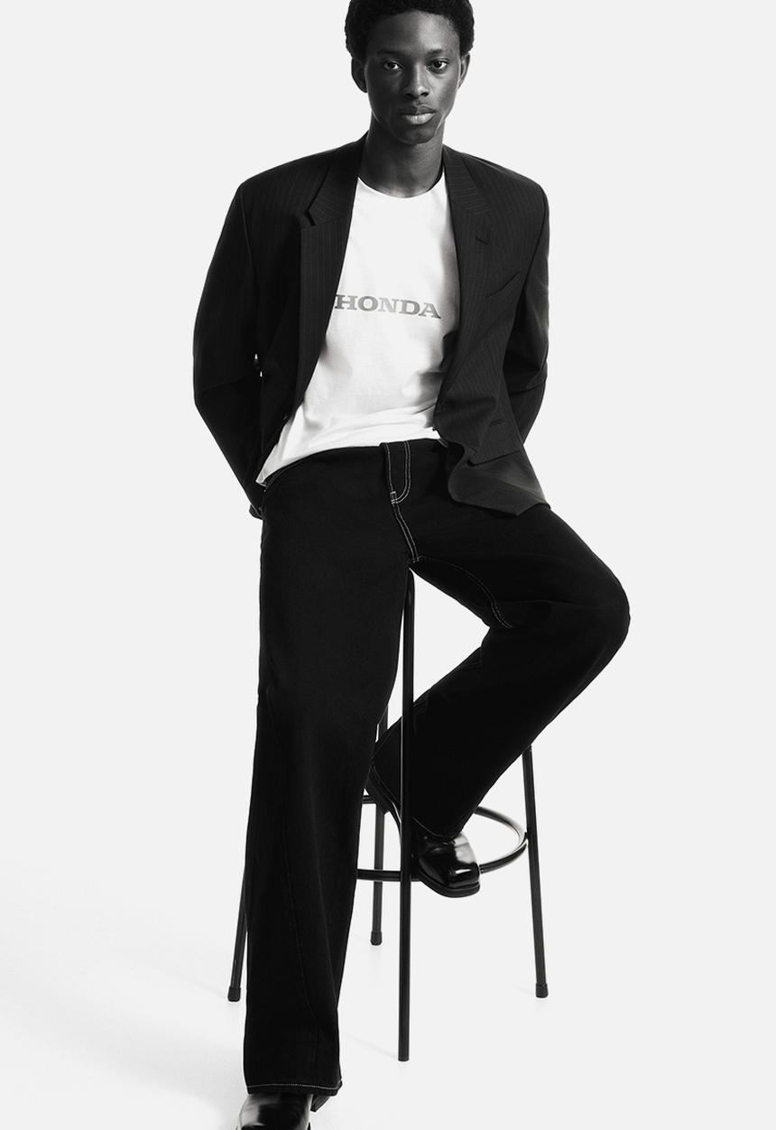 H&M - Loose fit t-shirt - white/honda