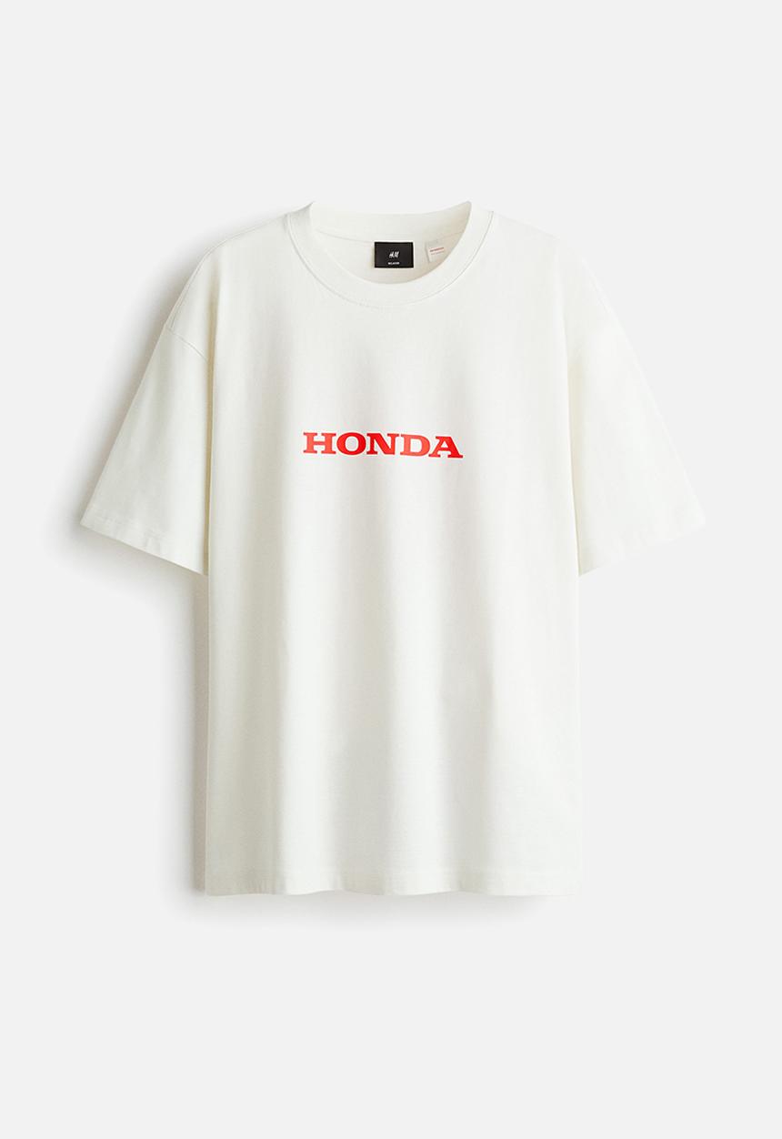 H&M - Loose fit t-shirt - white/honda