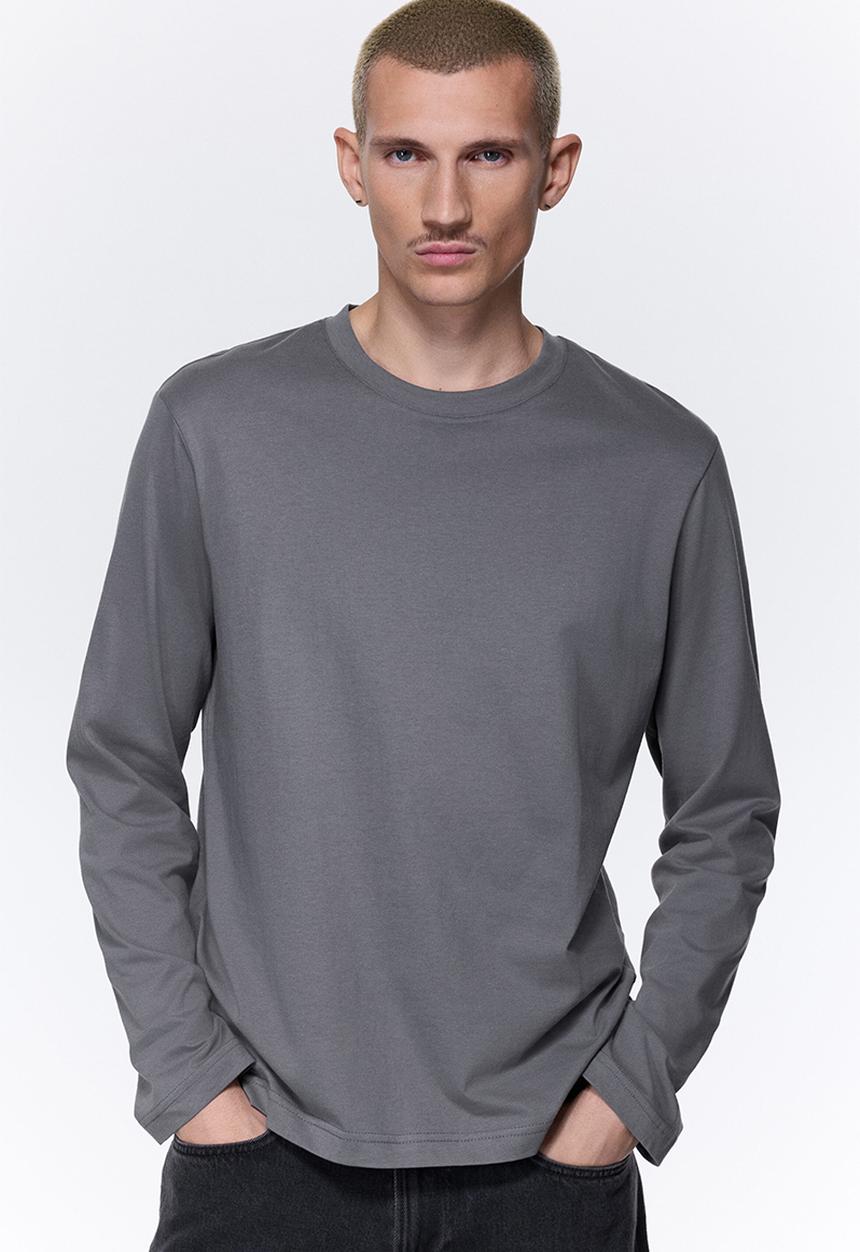 H&M - Regular fit jersey top - grey