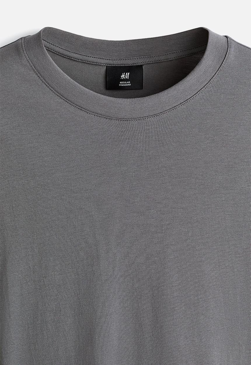 H&M - Regular fit jersey top - grey