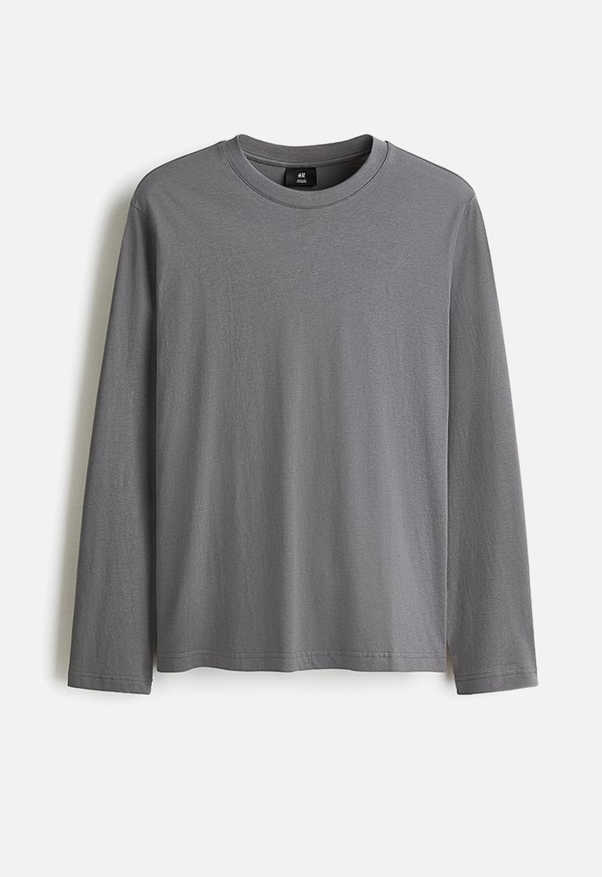 H&M - Regular fit jersey top - grey