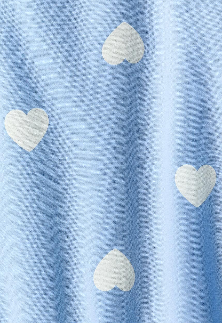H&M - Oversized brushed-inside sweatshirt - blue/hearts