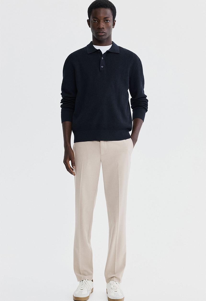 H&M - Slim fit tailored trousers - beige
