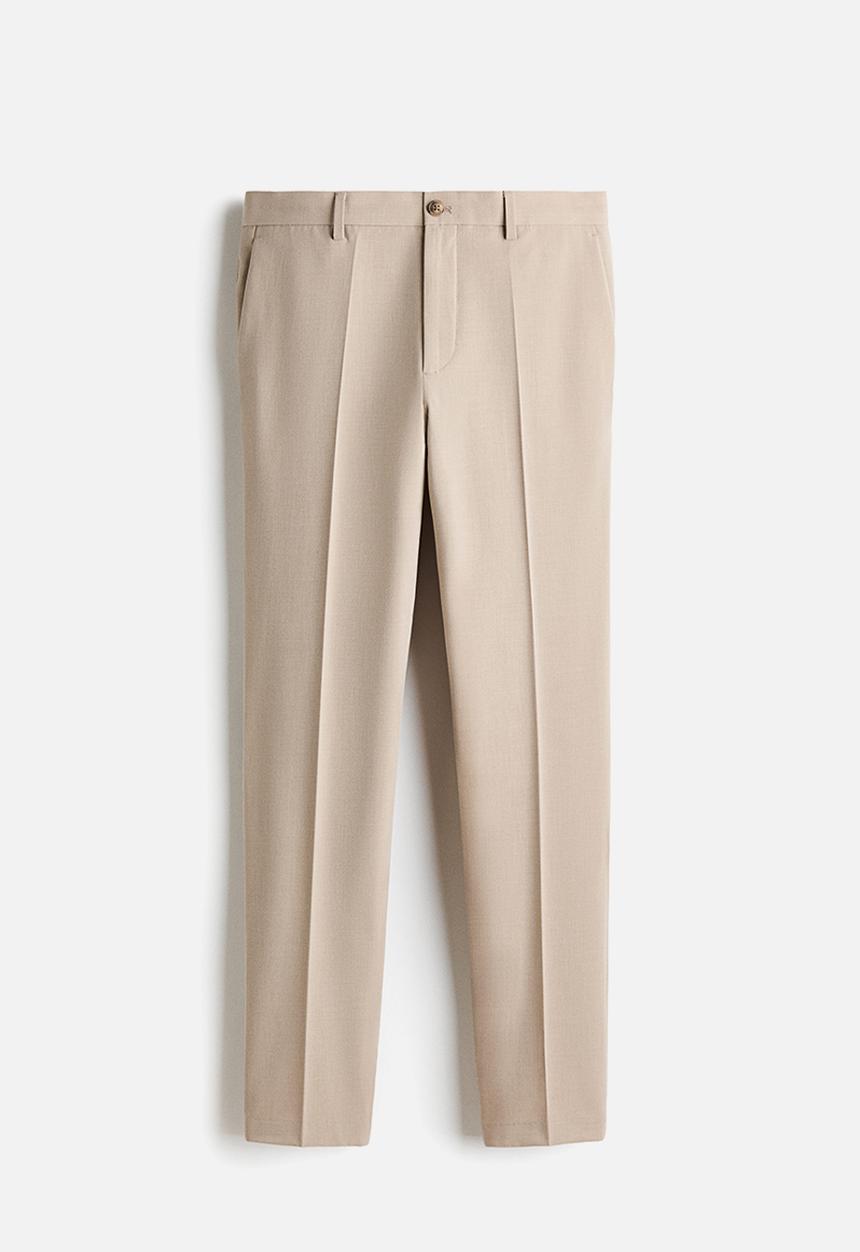 H&M - Slim fit tailored trousers - beige