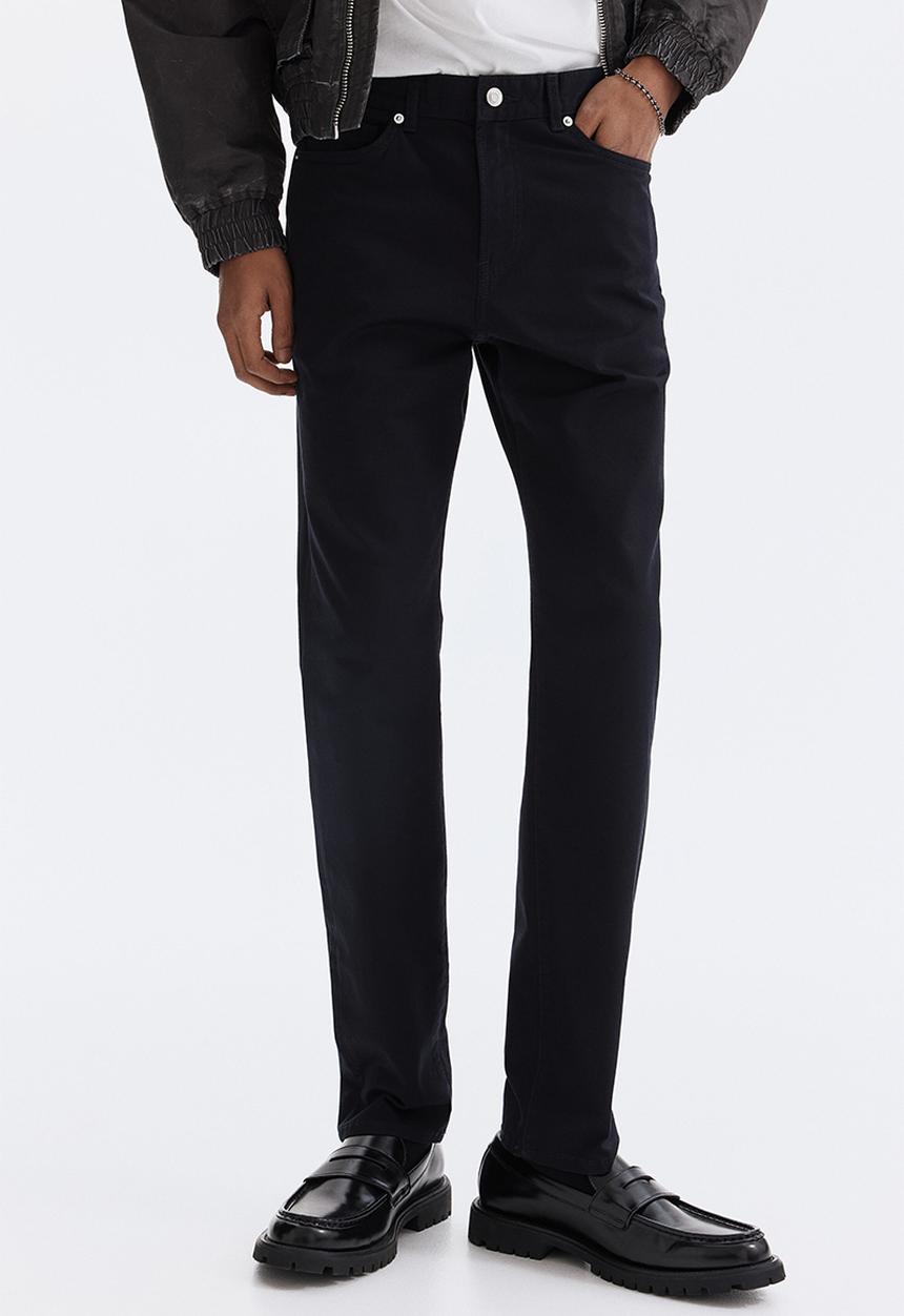H&M - Slim fit 5-pocket trousers - navy blue