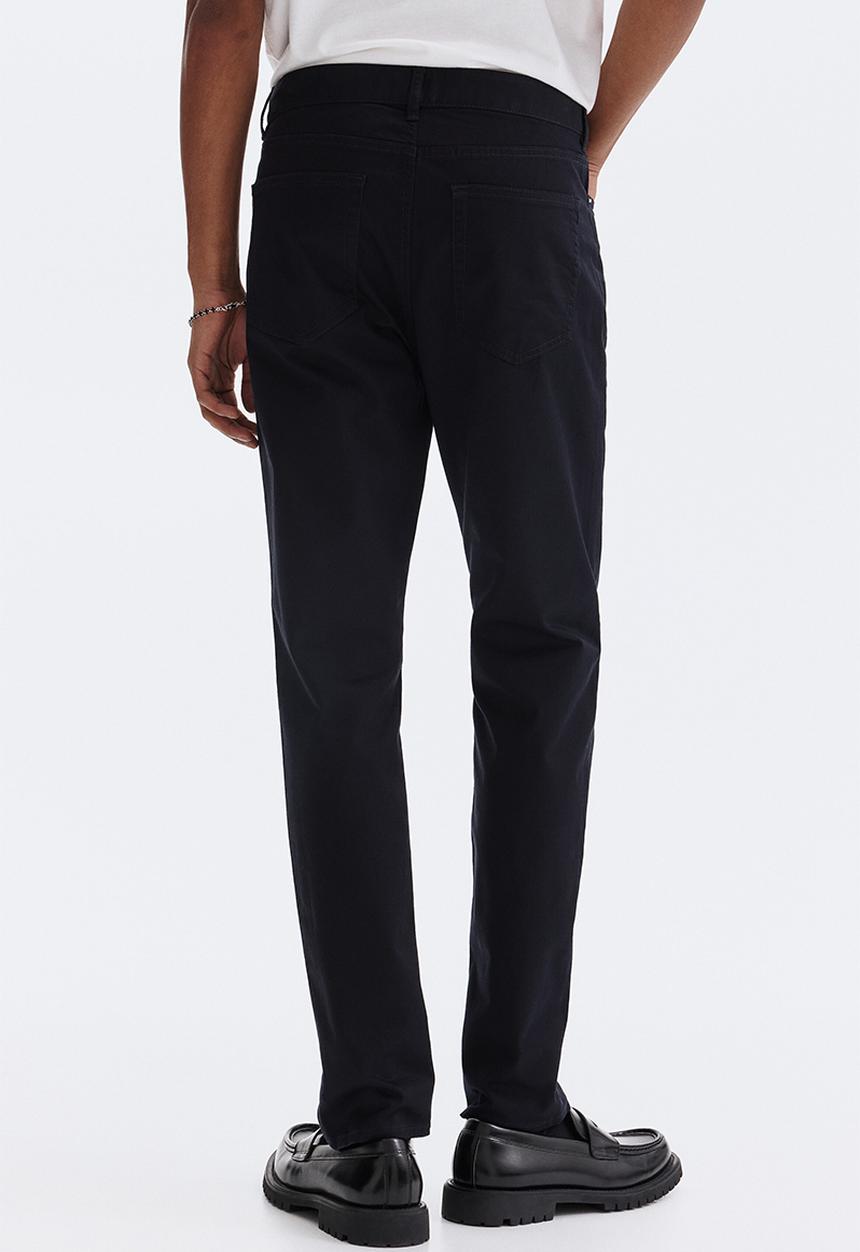 H&M - Slim fit 5-pocket trousers - navy blue