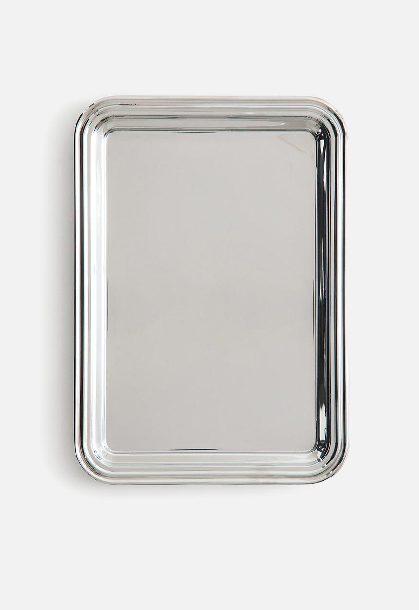 H&M - Rectangular stainless steel tray - silver-coloured