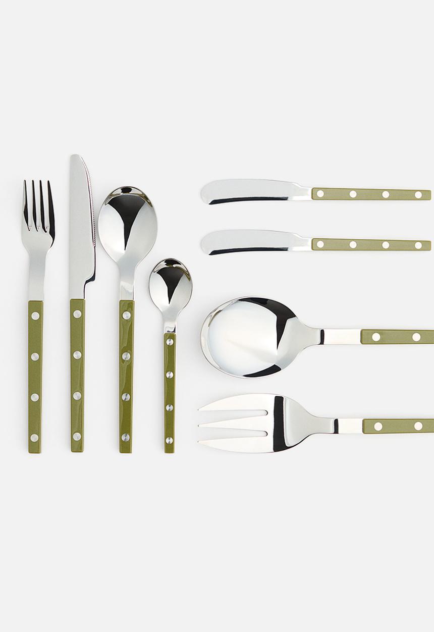 H&M - 2-pack stainless steel butter knives - green