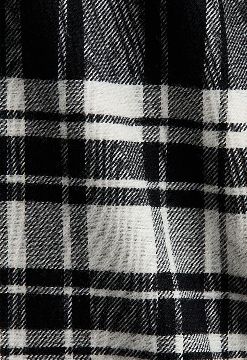 H&M - Cotton pyjama bottoms - black/checked