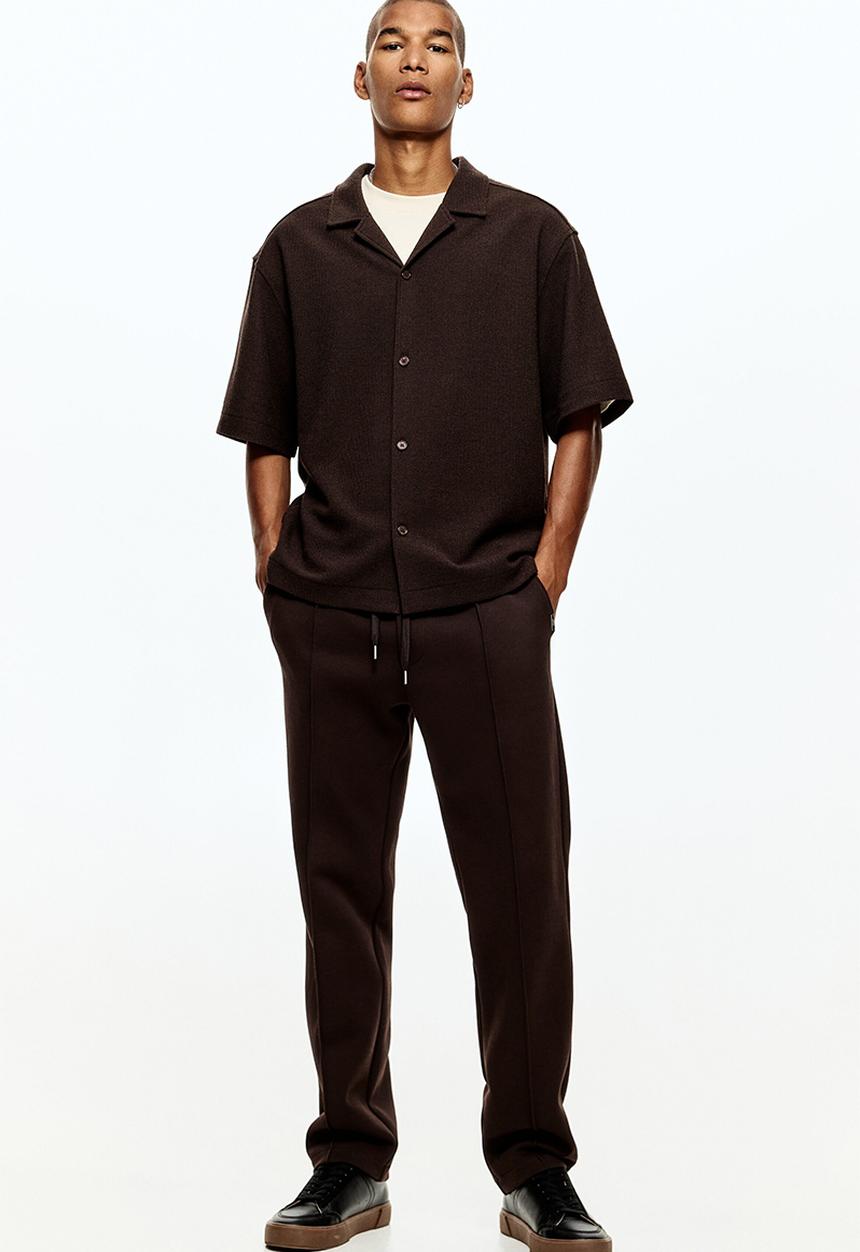 H&M - Regular fit tailored joggers - dark brown