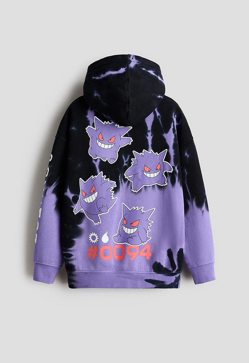 H&M - Printed hoodie - purple/pokemon