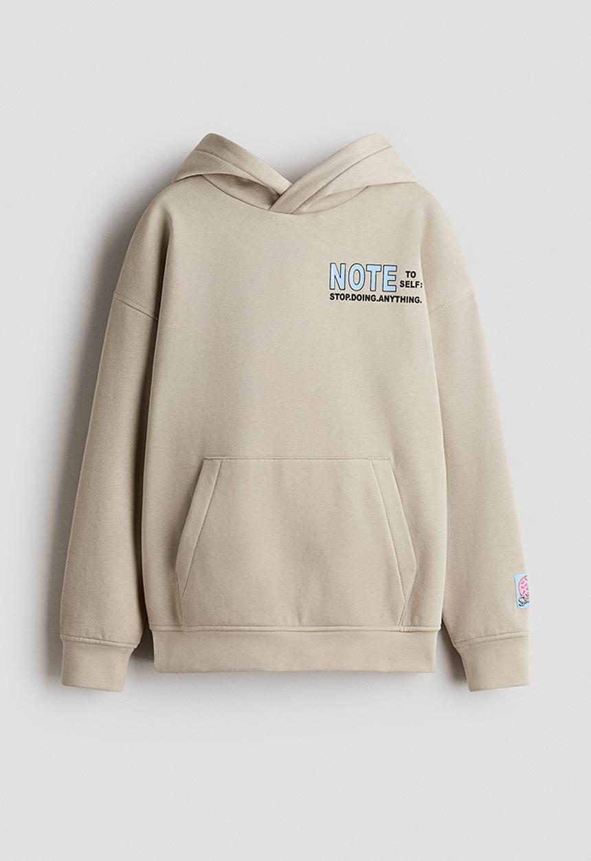 H&M - Printed hoodie - beige/the simpsons