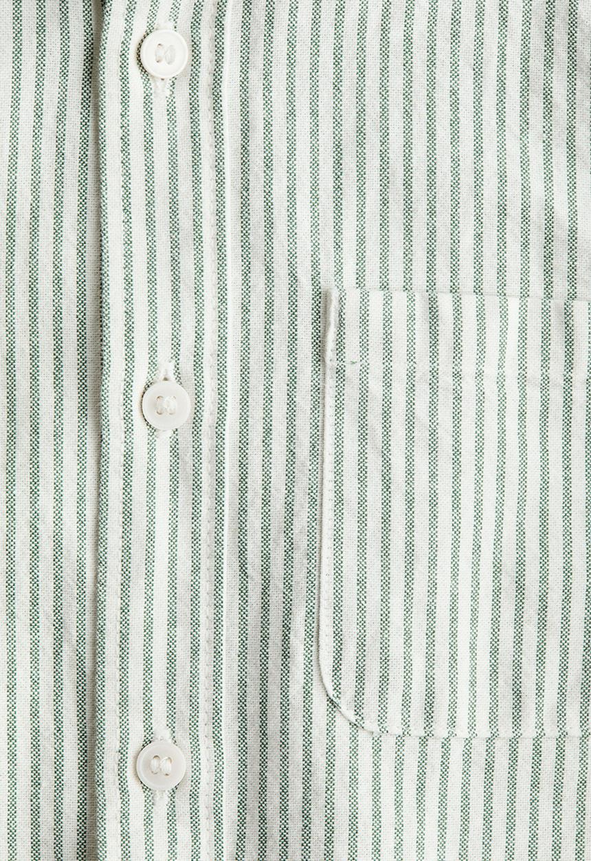 H&M - Cotton shirt - cream/green striped
