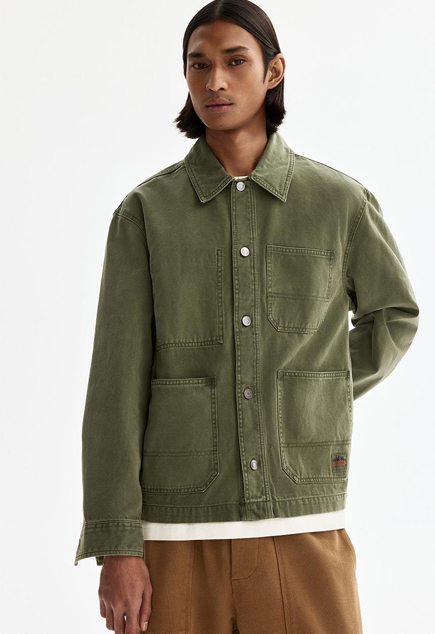 H&M - Canvas overshirt - green