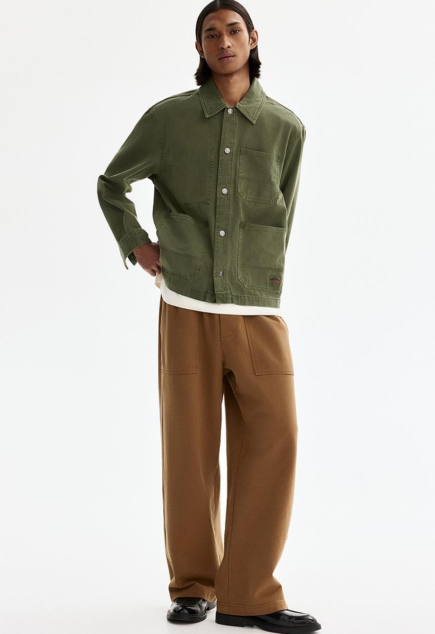 H&M - Canvas overshirt - green