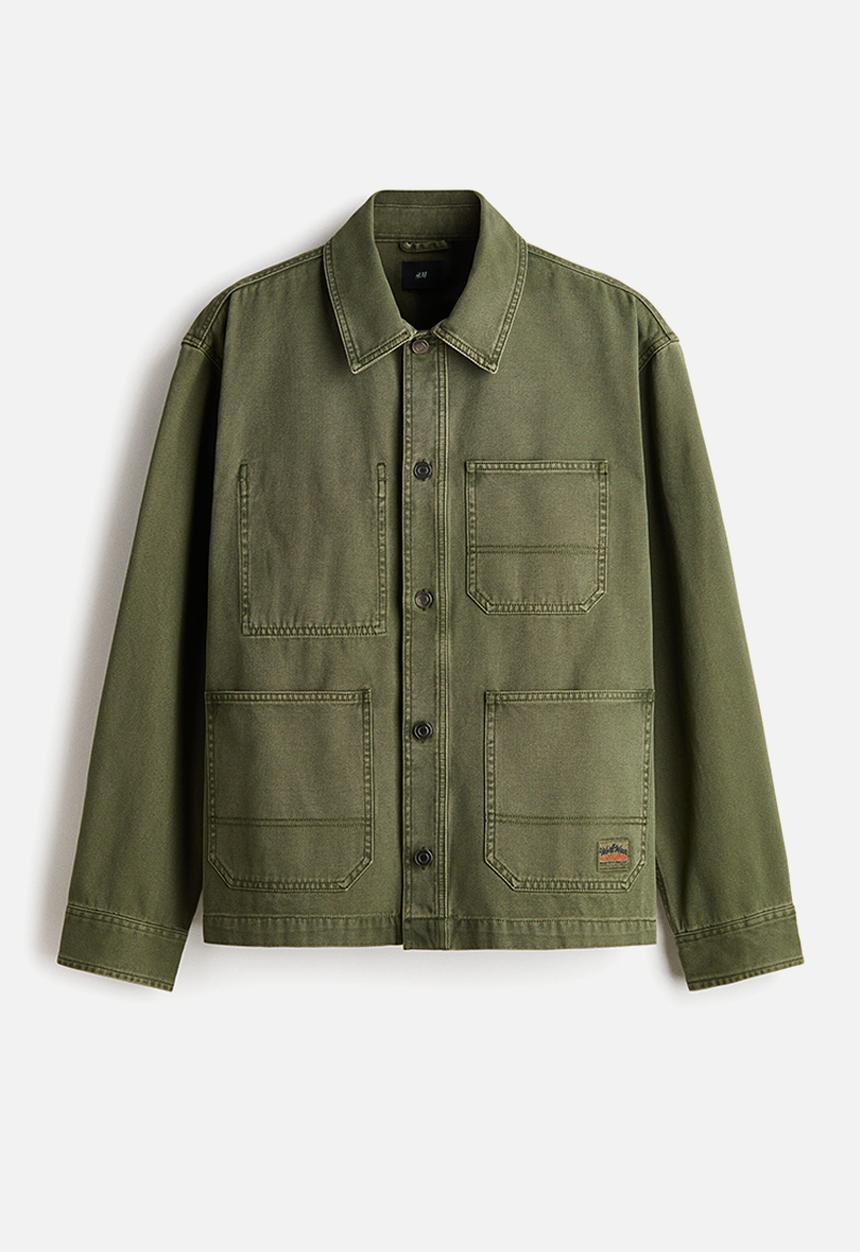 H&M - Canvas overshirt - green